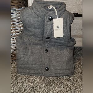 Hope & Henry Kids' Gray Quilted Vest  Jacket. XS NWT